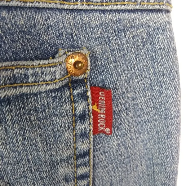 Denim Rock 5 28x30 Y2K Low Rise Medium Wash Flare Jeans - Image 10