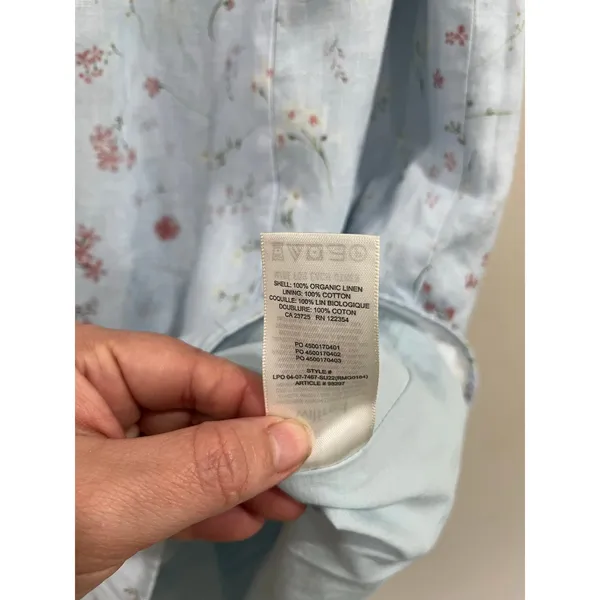 Aritzia Wilfred‎ Chariot Linen Two Piece Set Blue Cottagecore XS Floral - Image 4
