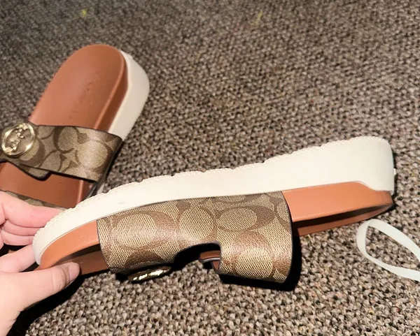 Coach Sandals Platform Leather - Image 4