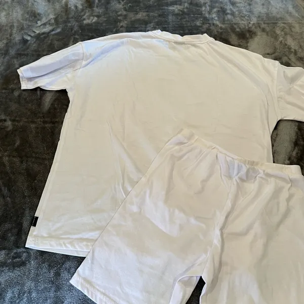 White T-Shirt and Shorts Set - Image 7