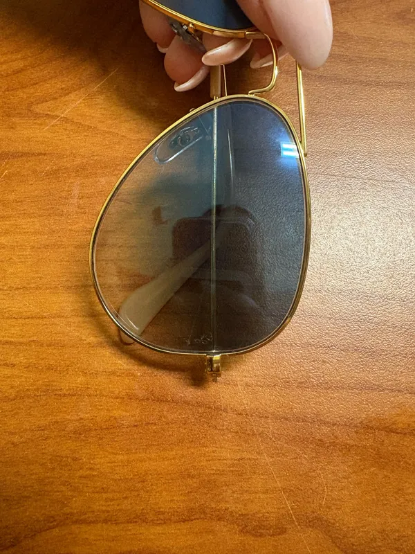 Women’s Ray-Ban Aviator Sunglasses Gradient Blue - Image 5
