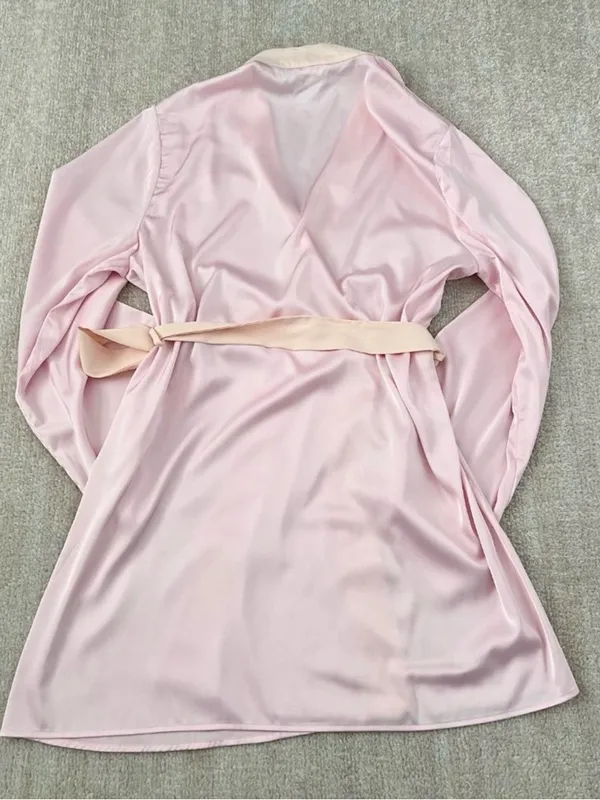 Savage X Fenty Purple Lightning Bolt Short Kimono Style Satin Robe Size XS/SM - Image 3