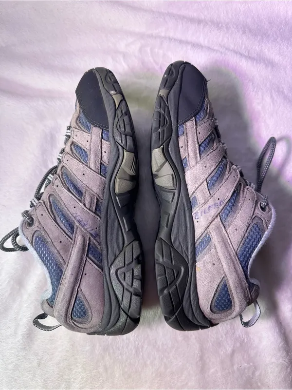Merrell Gray and Blue Trail Hiking Sneakers - Image 7