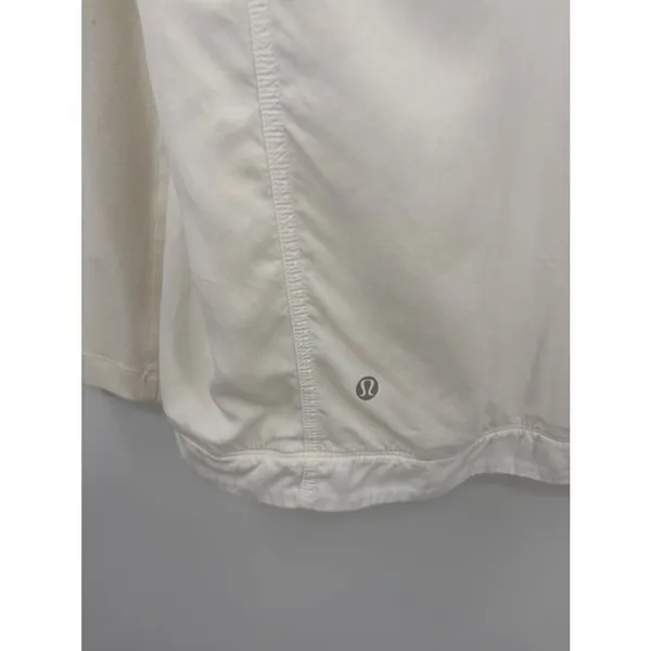 Lululemon off white open front hooded performance cardigan womens XS yoga lounge - Image 5