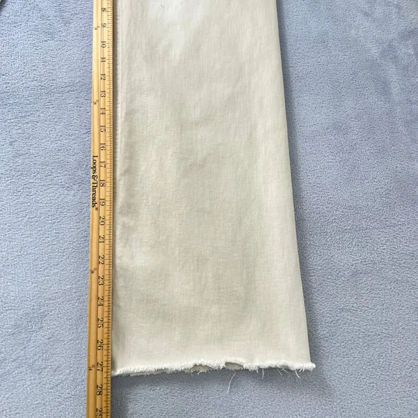 ZARA The Marine Straight High Rise Jeans Women 4 Beige Raw Hem Wide Leg Denim - Image 9