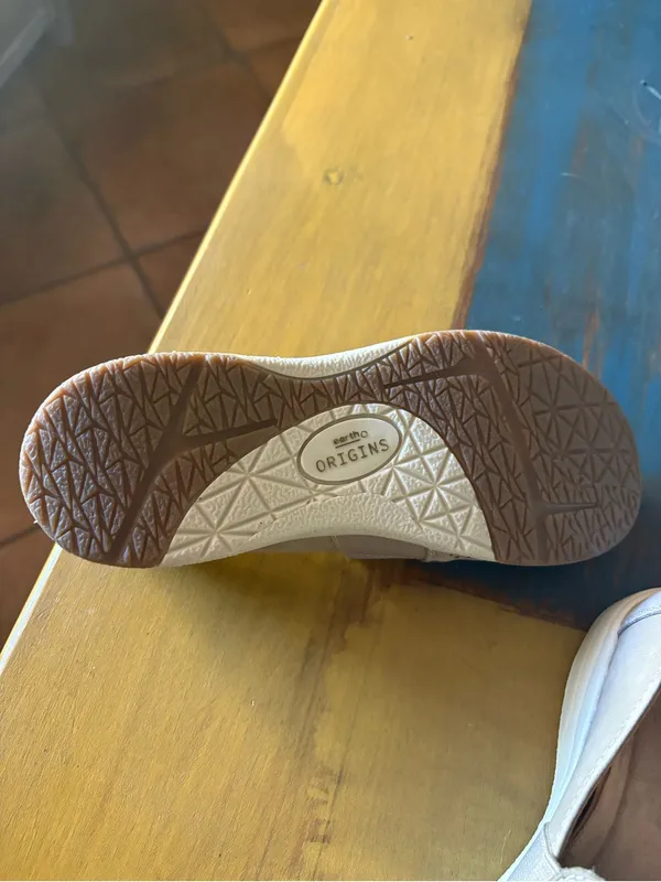 Earth Origins Perforated Slip-On Moccasins in Taupe Beige - Image 3
