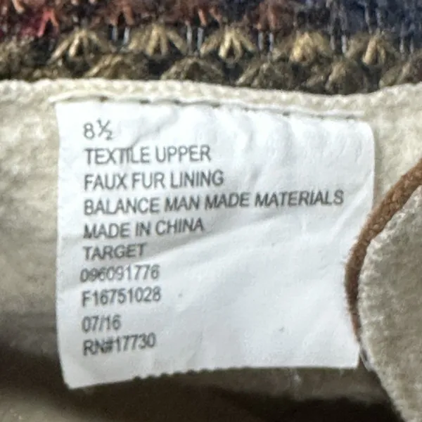 Mossimo Supply Co. Women's Lace Up Ankle Boots Brown Suede Knit Trim Size 8.5 - Image 7