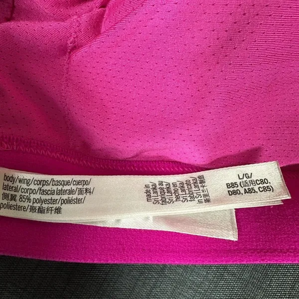 Victoria Sport Large Sports Bra Womens Pink Criss Cross Straps‎ Stretch Scoop - Image 8