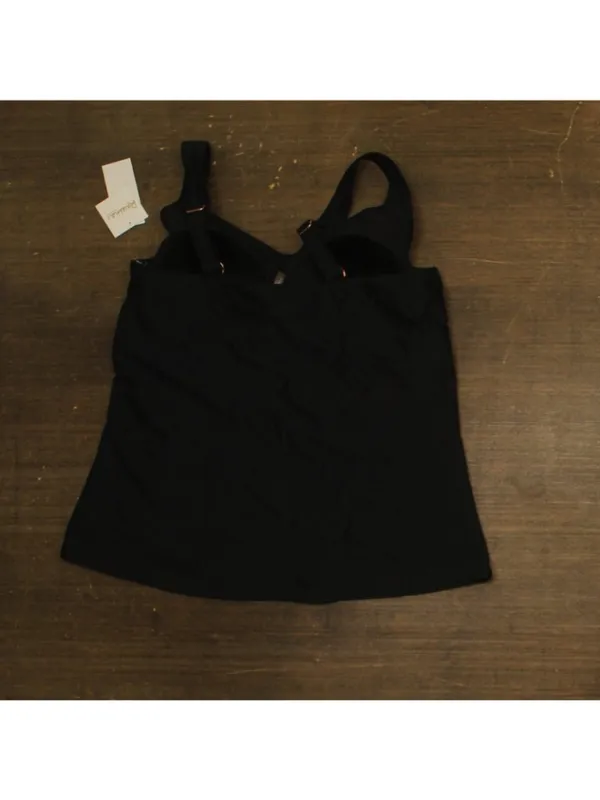 NWT Raisins Sweetheart Ruched Tankini Swim Top with Adjustable Straps Black 18W - Image 4