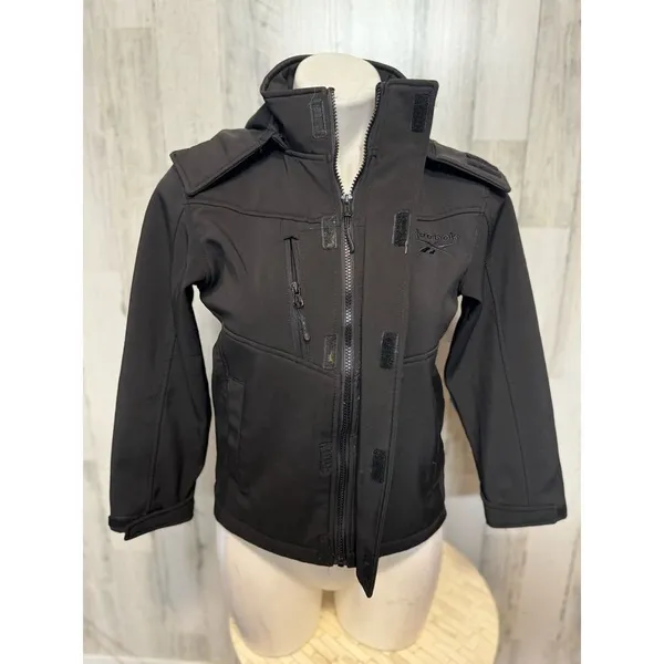 Reebok Black Softshell Jacket Women’s Small Hooded Zip-Up Athletic Outerwear - Image 9