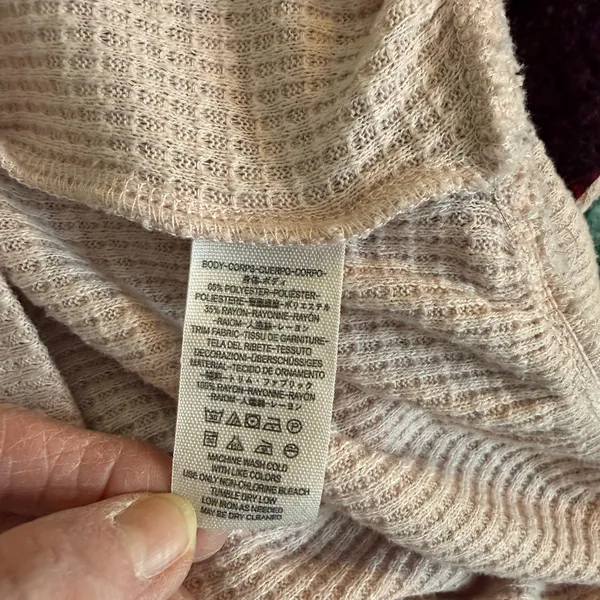 Free People Long Balloon Sleeve Clash Thermal Top - Image 7