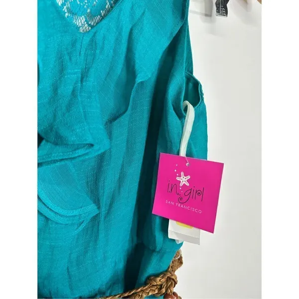 I.N San Francisco Dress Junior Size 16 Green High Low Sleeveless NWT‎ - Image 8