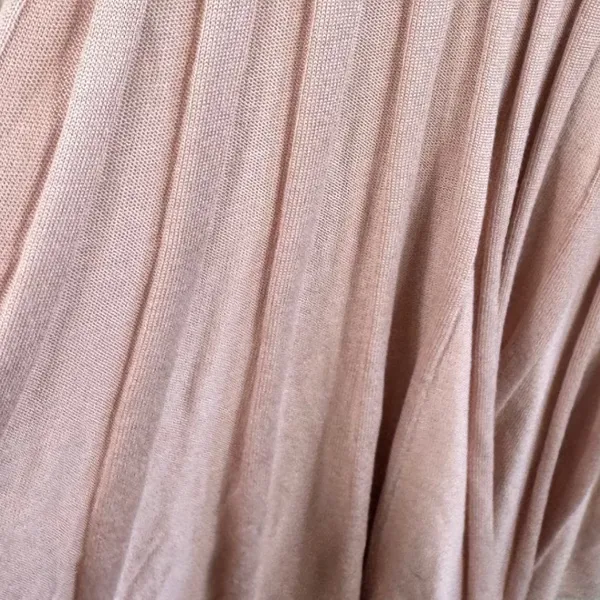 Calvin Klein Womens Blush Pink Cowl Neck Ribbed Pleated Sweater Dress Small - Image 4