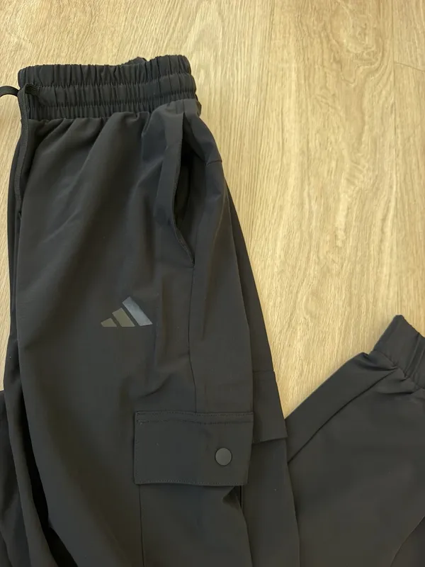 Adidas Women W WVN Cargo Pants Black Training Joggers XS NEW - Image 6