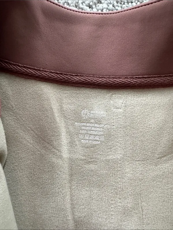 By Day By Night boutique brown athletic warm zip up jacket size XL NWT - Image 3