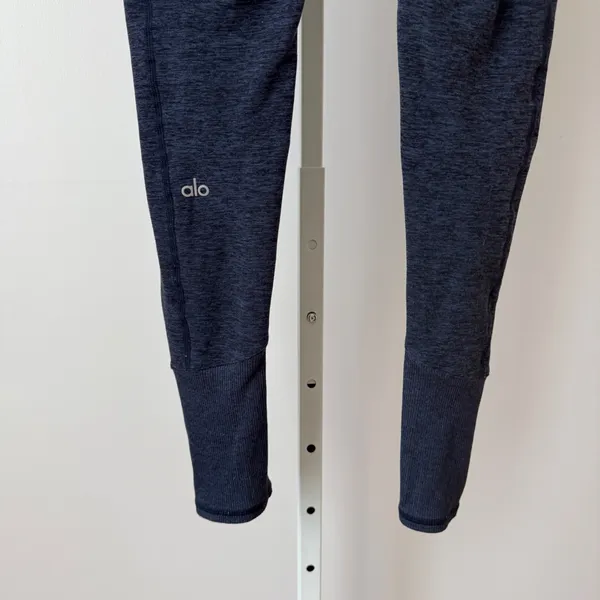 Alo Yoga sz XS High Waist Alosoft Lounge Leggings Navy Blue Heather Athleisure‎ - Image 6