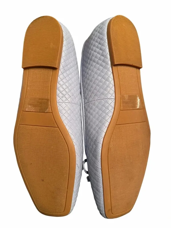 Nordstrom Blue Slip on Square Toe Leather Flats(Size 8.5M) Blue - Image 4