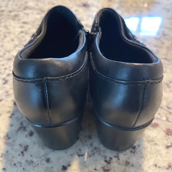 Clarks Collection Leather Shootie Women 9M Blk Professional Block Heel 26102429 - Image 5