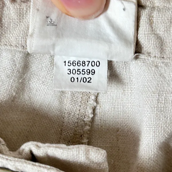 VTG GAP 100% Linen Pants Women's Wide Leg Drawstring Trousers Beige Tan Size 10‎ - Image 8