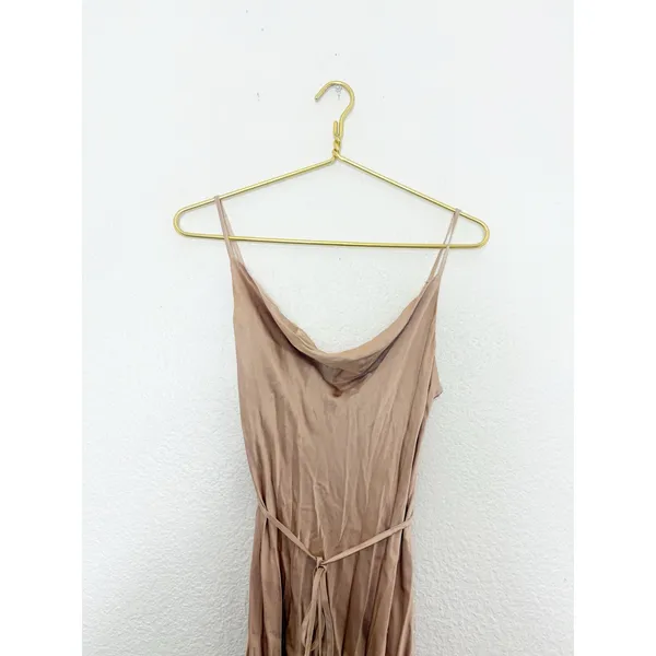 Shona Joy La Lune Bias Cowl Maxi Dress in Desert Rose Satin Size 4 Cocktail - Image 5