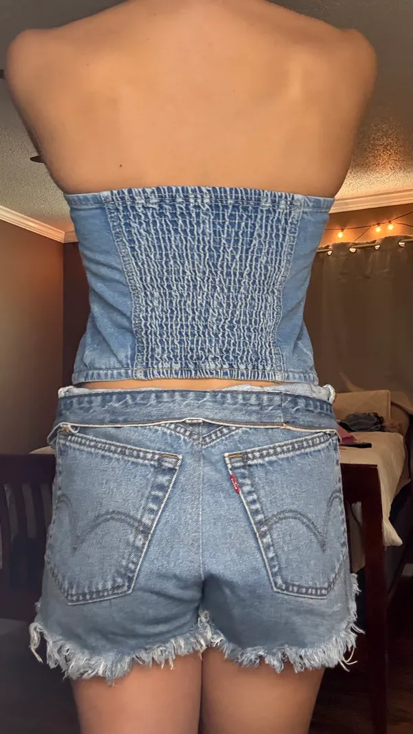 Francesca's Denim Tube Top 🩵🤠 - Image 3