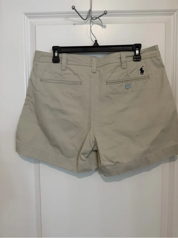 POLO Ralph Lauren Women’s 100% Cotton Chino Khaki Shorts 4” Inseam Size 12 - Image 2