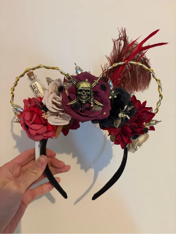 Disney HandMade Floral Light Up Pirate Ears - Image 3