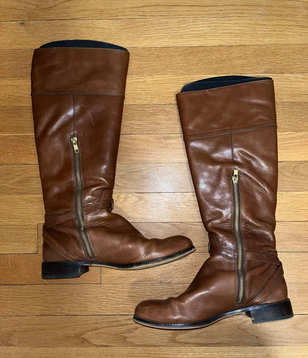 Coach Brown Leather Riding Boots - Image 2