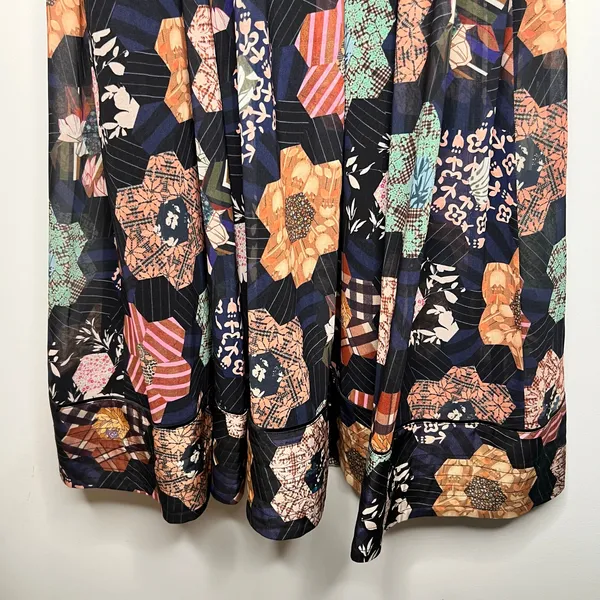 La Ligne Patchwork Quilt Maxi Dress Size XS Blue - Image 5