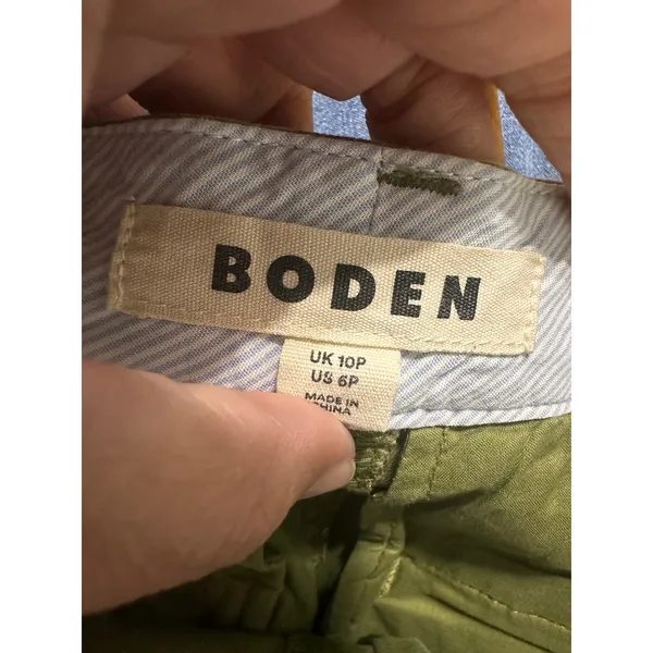 Boden Womens‎ High Rise Tapered Chino Pants Olive Green R0489 US 6P - Image 6