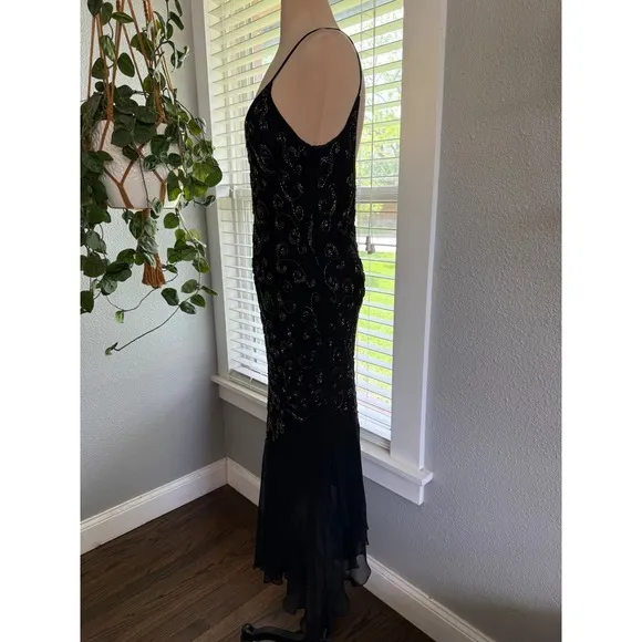 Vintage Sue Wong Nocturne Silk Beaded Assymetric‎ Hem Size 12 90's Y2K - Image 3