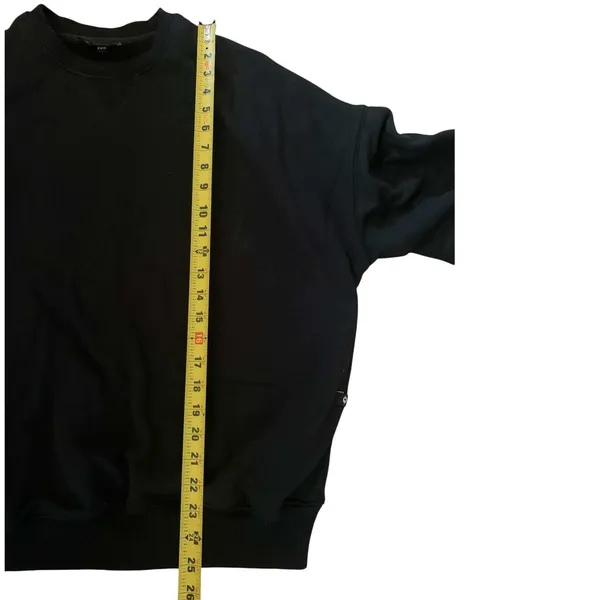 POPFLEX Cloud Crewneck Sweatshirt S/M Black Hidden Pockets Athleisure Cozy - Image 7