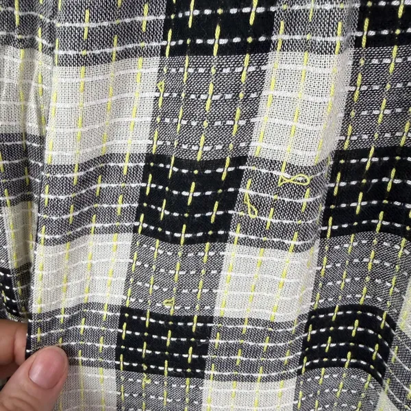 Pilcro Anthropologie Plaid Wool Blend Button Front Blouse Small Boho‎ Academia - Image 5