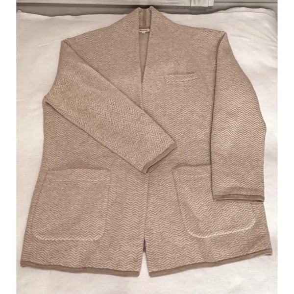Madewell Mattson Herringbone Sweater Coat Cardigan 100% Merino Wool Sz S Blazer - Image 3