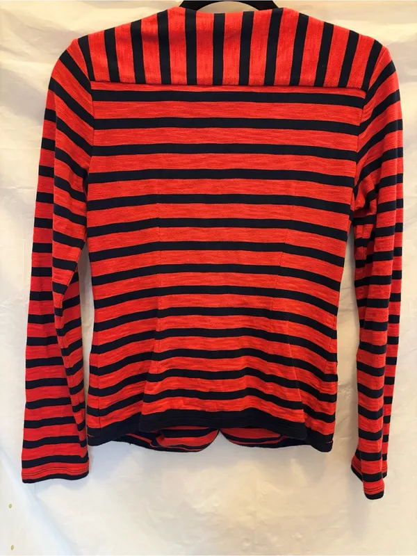 CAbi Red and Navy Striped Knit Blazer - Image 7