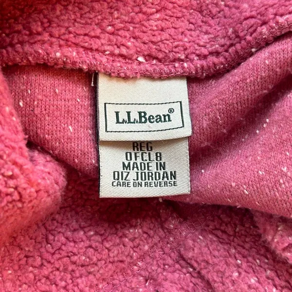 LL Bean Sherpa Fleece‎ Jacket Nantucket Red Large - Image 7