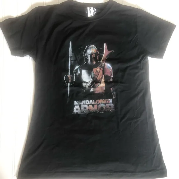 Mandalorian Graphic Women’s Black Short Sleeves Top - Image 3