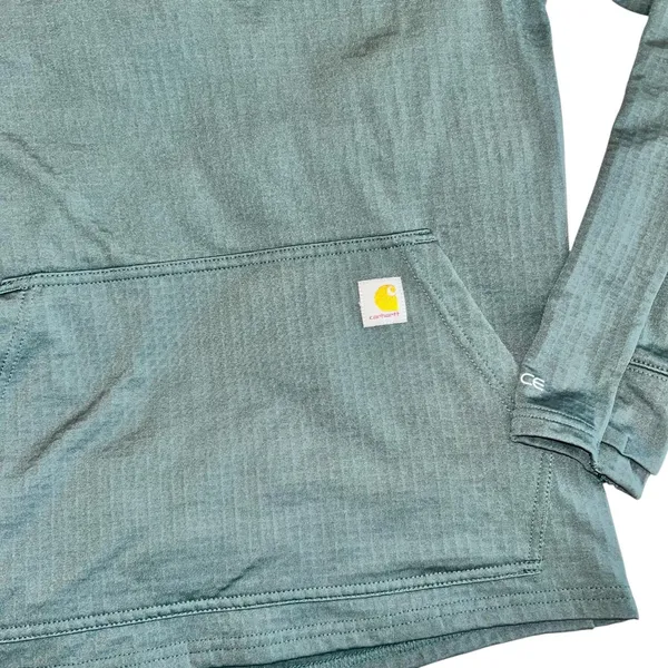 Women’s Carhartt Force Relaxed Fit Long-Sleeve Pullover Green Sz Sm - Image 8