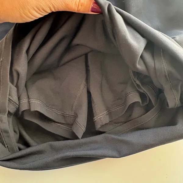 Athleta Transcend Skort Women Small Black Ruched Draped Athletic Skirt - Image 3