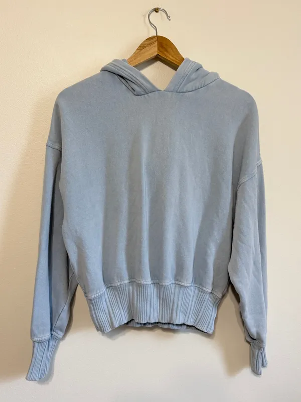 Aerie Blue Hoodie Sweatshirt Size Small - Image 4