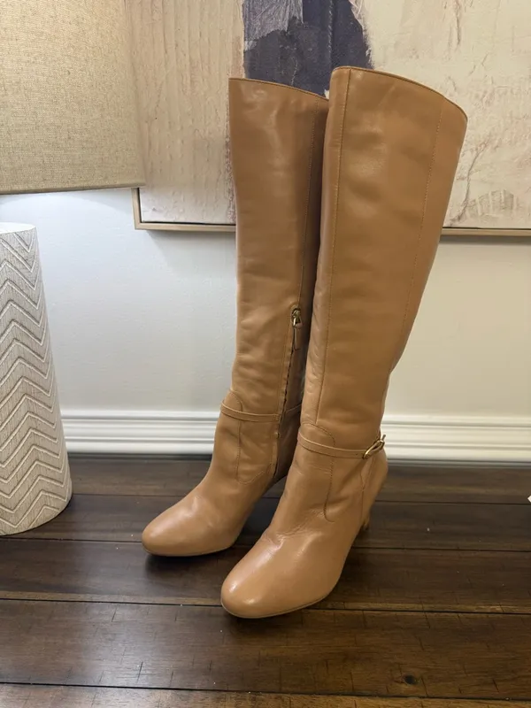 Naturalizer Henny Tall Tan Leather Boots size 9M - Image 3