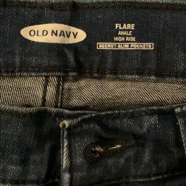 Old Navy High-Waisted Raw-Edge‎ Flare Ankle Jeans #53 - Image 4