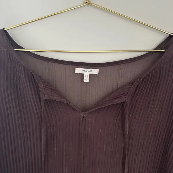 Maurice's Sheer Shimmer Pullover Blouse - Image 7