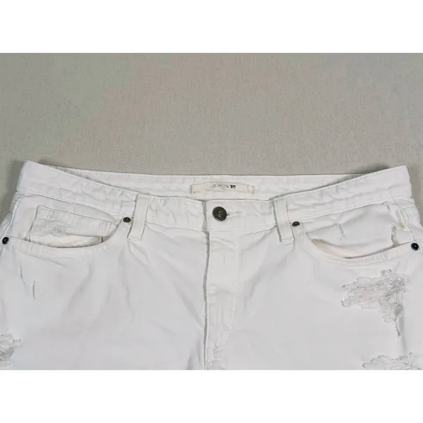 Joe’s Jeans Womens Azami Denim Midi Shorts Size 30 White Distressed Casual - Image 4