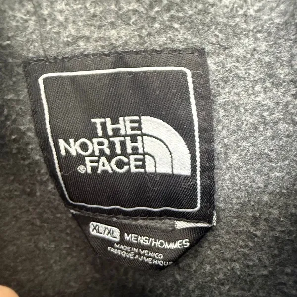 The North Face Men’s XL Grey Black Fleece Zip Up Jacket - Image 2