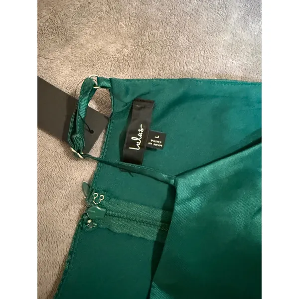 NWT Lulus Size Large Broadway Show Emerald‎ Green High-Low Gown Formal - Image 6