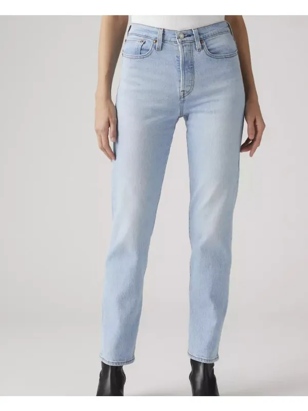 New Levi's Premium 28x28 Wedgie Straight Ankle Women's Jeans Fully Baked Light - Image 2