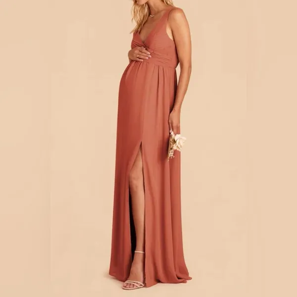 Birdy Grey Laurie Empire Bridesmaid‎ Formal Dress in Terracotta - Image 2