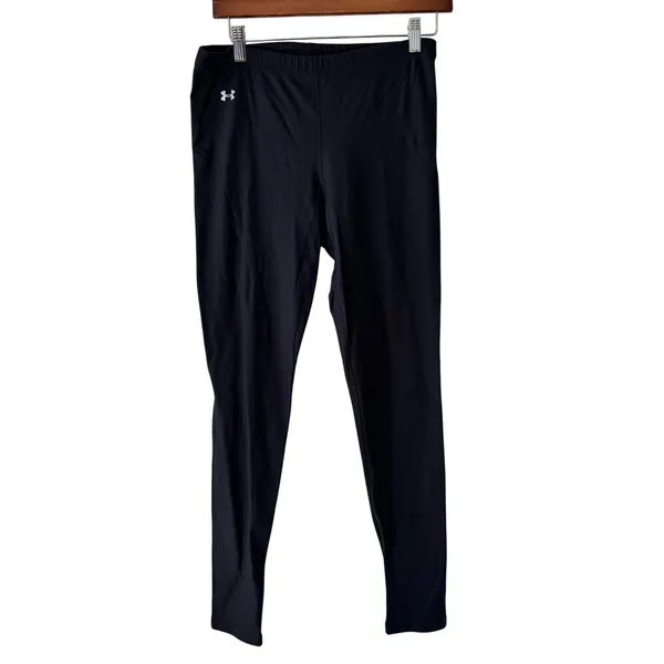 Under Armour Women's Black‎ Leggings Athletic Stretch Activewear - Image 7