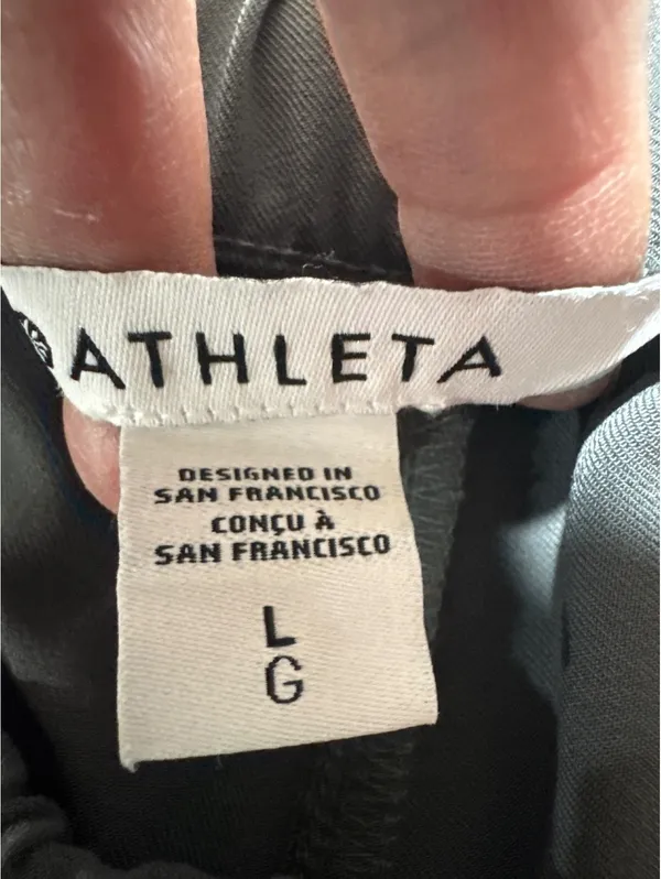 Athleta Gray Wide-Leg Snap Button Pants Large - Comfy & Chic - Image 4